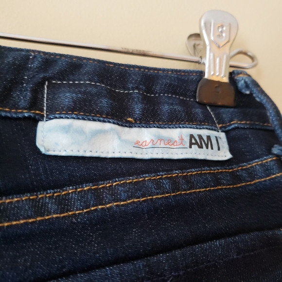 AMI Dark Blue Flare Jeans Low Rise - Picture 5 of 10